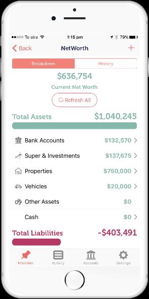 Have a look at your Net Worth As soon as you have connected all your accounts to MoneyBrilliant you can see your Net Worth on the Overview dashboard tab.