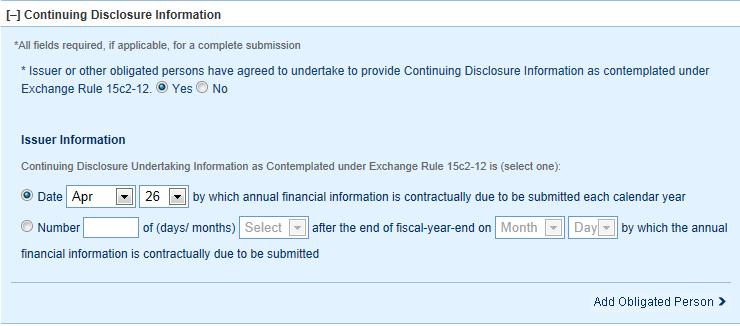 For an issuer, enter such information either as a specific date or as the number of days or months after a specified end date of the issuer s fiscal year.