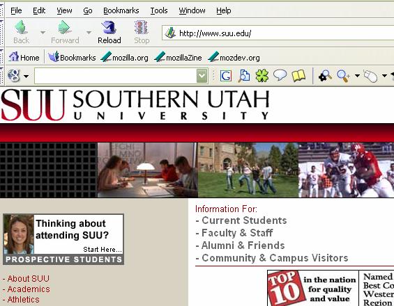 How to get into Banner Self-Serve: Start by going to Southern Utah
