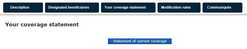 Click on Your coverage statement to