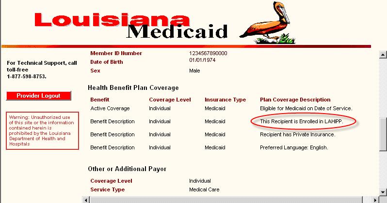 LOUISIANA HEALTH INSURANCE PREMIUM PAYMENT PROGRAM (LAHIPP) The focus of this training packet relates to the payment of TPL claims for recipients enrolled through the Louisiana Health Insurance