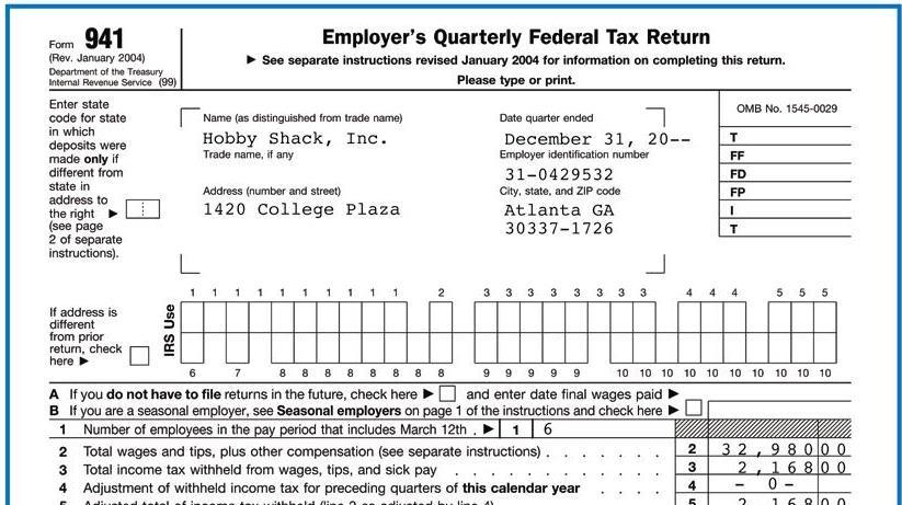 EMPLOYER S QUARTERLY FEDERAL TAX RETURN pages 379-380