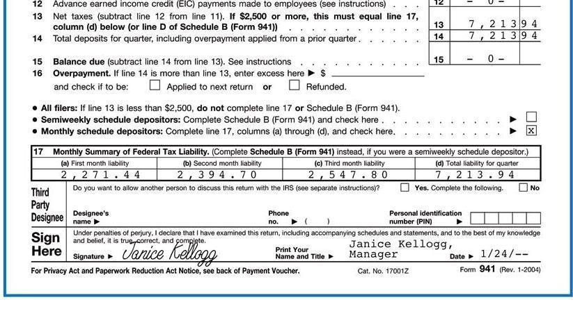 EMPLOYER S QUARTERLY FEDERAL TAX RETURN page 379 (continued from