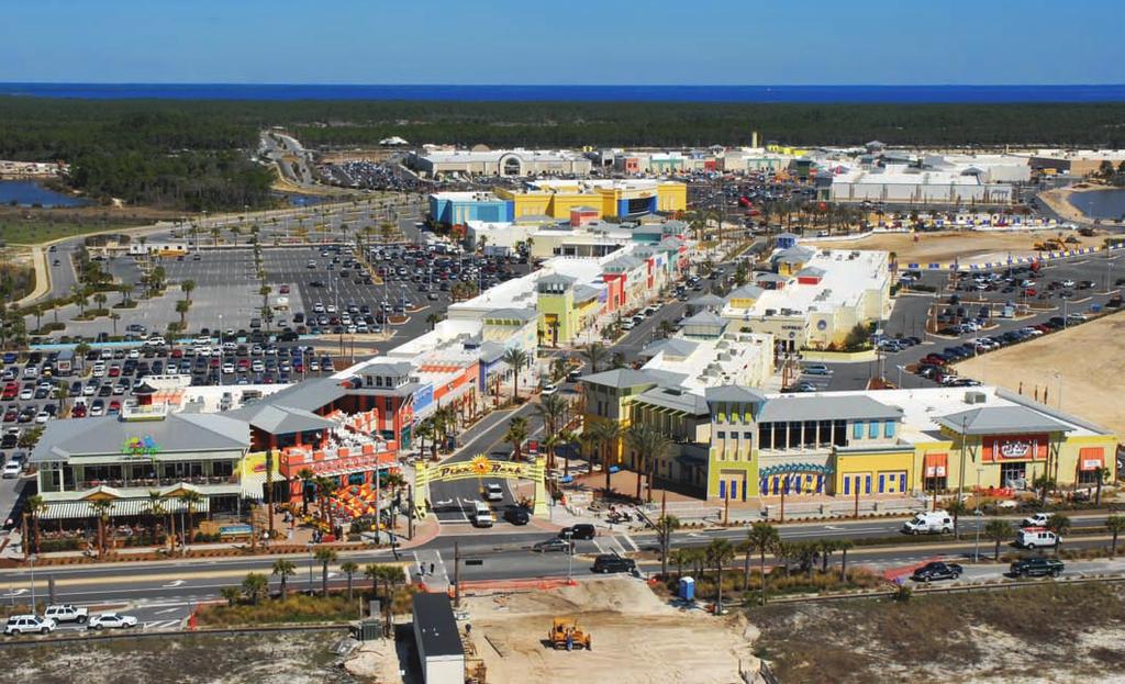 s Restaurant and Brewery, Macaroni Grill and Houlihan s. Focus for 2008 c Pier Park is a 920,000 square foot community/lifestyle center under construction in Panama City Beach, Florida.