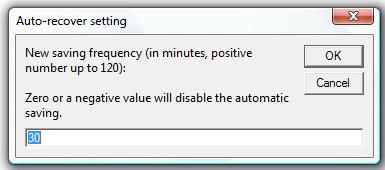 procedure. Next you will be asked if you would like to change the auto-recovery setting.