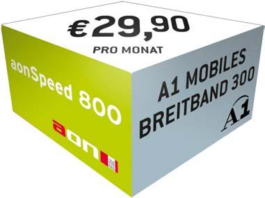 Introduction of Two Product Bundles with mobilkom austria aonspeed & A1 MOBILE BROADBAND aonpur & up to 3 A1 mobile phones Special offer only in Vienna up from 39.