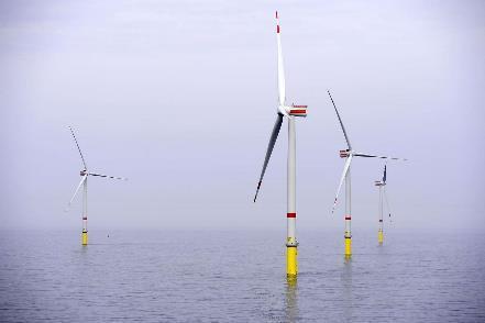 40 km off the coast Offshore construction finalized To supply CO 2 free power for 340,000 German