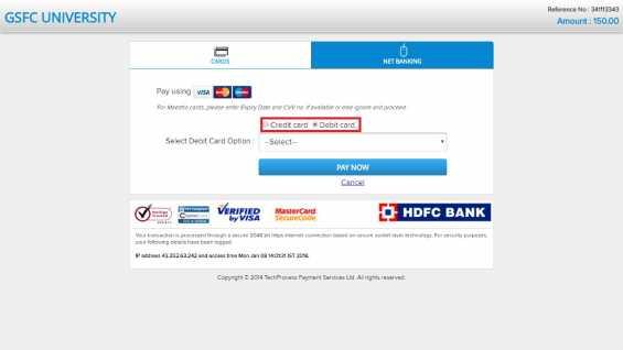 10. After clicking the Pay button, it will redirect to payment page where you c a n