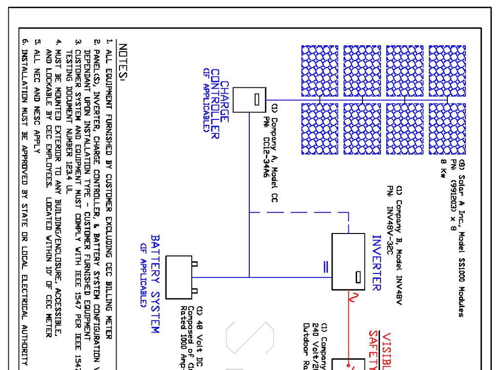 Sample One-Line Electrical Drawing I Solar Project For