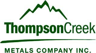 February 19, 2015 news release Thompson Creek Reports Significantly Improved 2014 Financial Results Revenue of $807 Million, up 86%, Operating Cash Flow of $185 Million, up 313% and Cash Balance of