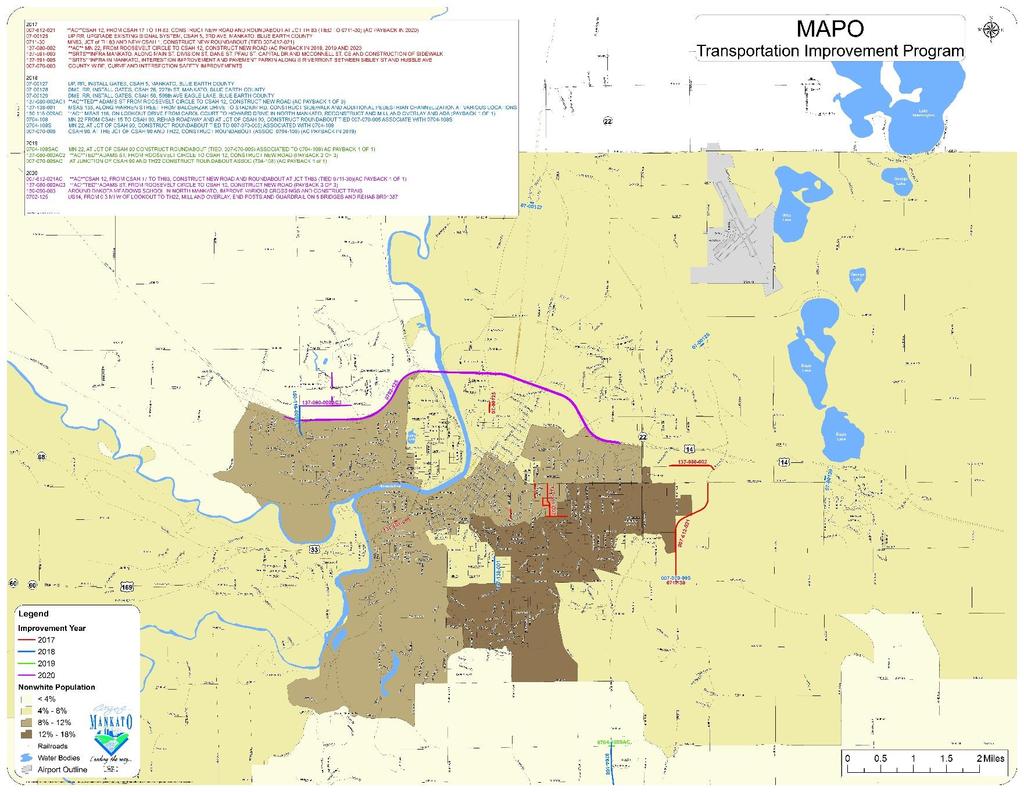 C h a p t e r 4 Community Impact Assessment Map 3: Project Locations and Concentrations of Minority