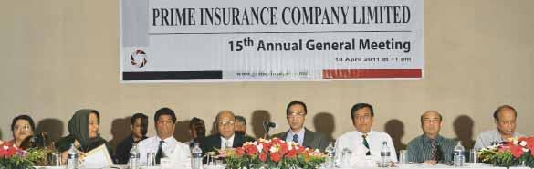 COMPANY LTD HELD ITS 15 TH ANNUAL GENERAL MEETING The 15 th Annual General Meeting (AGM) of Prime Insurance Company Limited approved 30 per cent stock dividend for the year ended on December 31,
