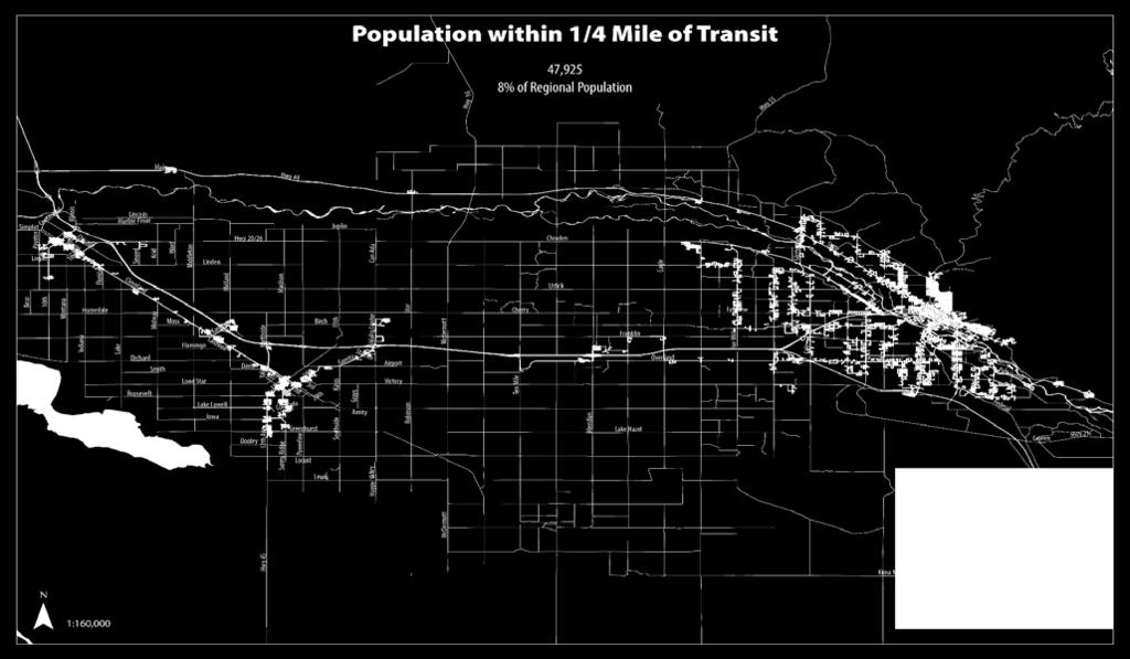 ITEM VI-B-1 Population with Access to Transit One of the major limiting factors of public transportation s performance is the number of people that have access to transit.