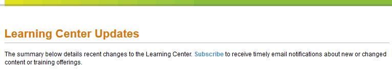 com/news-signup For Learning Center updates, go