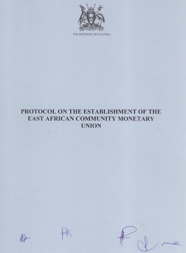 The Protocol for Monetary Union ratified December 2013 East African Monetary Institute (to be established 2015) becomes East African Central Bank by 2024 With single East African Shilling and common