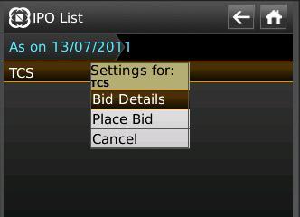 .1. IPO List o Once the investor client clicks on IPO list, it will display the list of