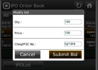 in the case of Bid 2 and Bid 3, the following fields can be modified: o Quantity o Price o