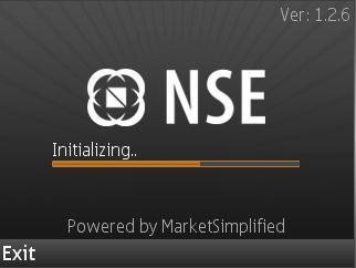 1. Initial screen Click on NSEMobile to run the mobile trading