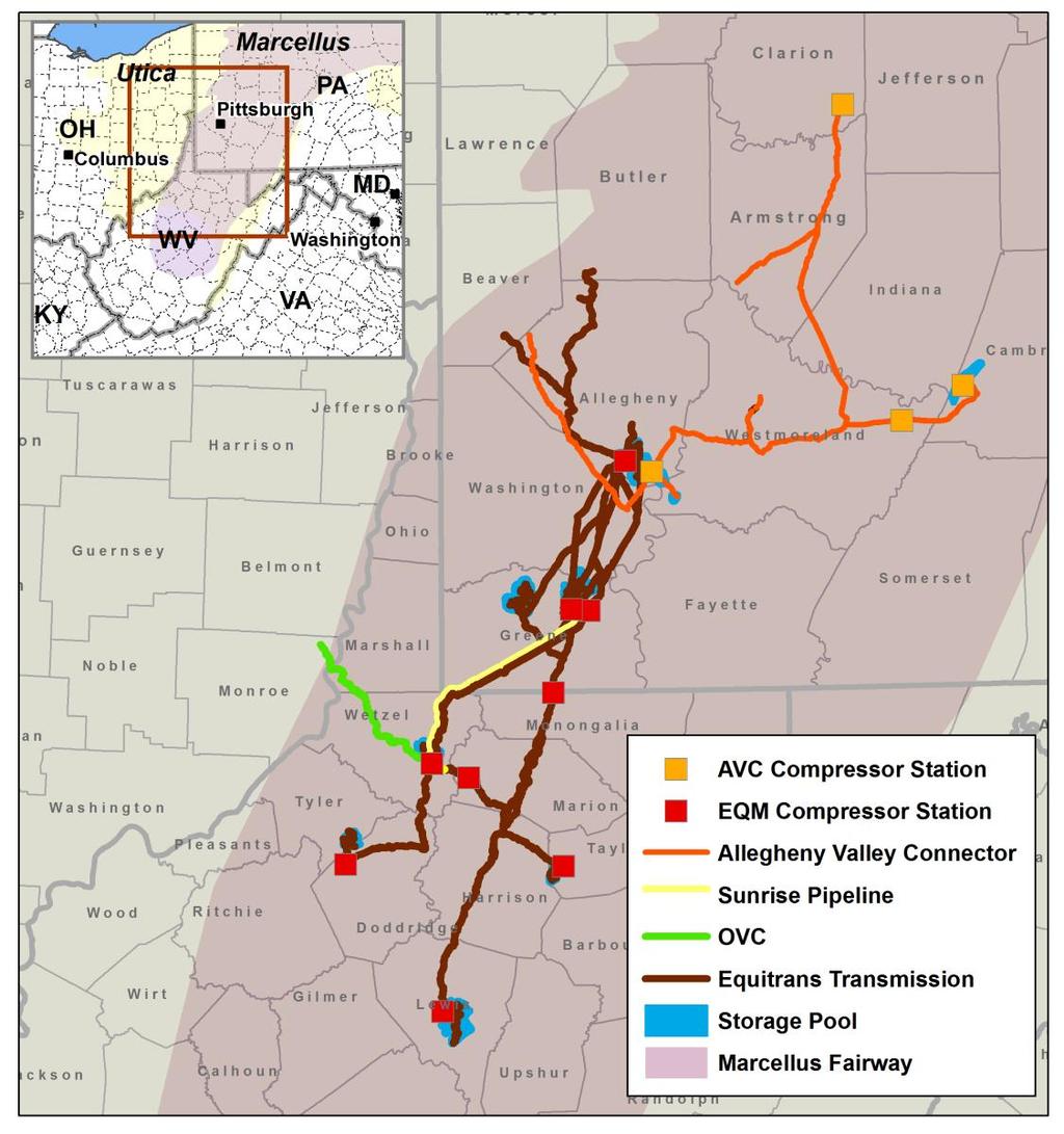 Transmission and Storage Assets System aggregates supply and exports to the interstate pipeline system 4.