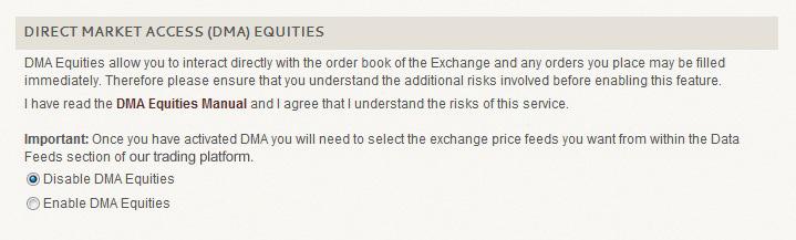 1. An Introduction to DMA trading Please note that, while we have tried to make this manual as useful as possible, nothing in it in any way affects our customer agreement which covers all
