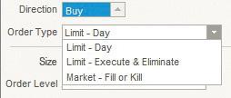 4. DMA Orders and Trades Selecting a Price To select a price, simply open a Deal Ticket and click on a price at which you want to trade.