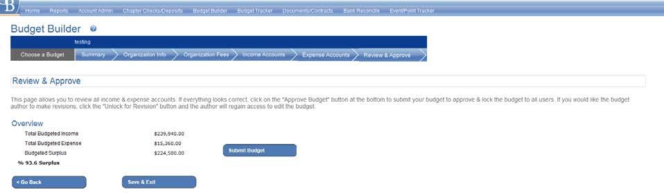 Budget Builder Create Charges: Once your budget has been approved, you will be able to generate the full