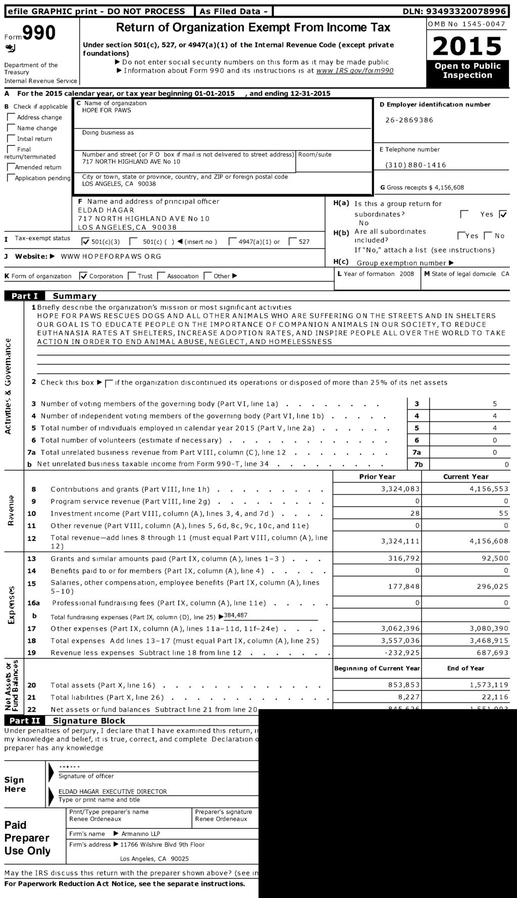 l efile GRAPHIC p rint - DO NOT PROCESS I As Filed Data - I DLN: 93493320078996 OMB 1545-0047 Return of Organization Exempt From Income Tax Form 990 Under section 501 ( c), 527, or 4947 ( a)(1) of