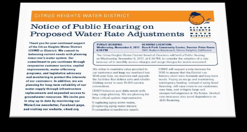 Additional Information about CHWD Public Hearing Wednesday, December 5, 6:30 PM.