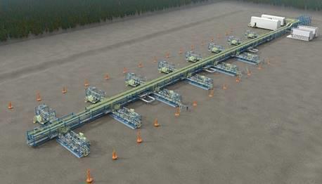 6B initial development Central processing facility with cogen Five initial well pads, 67 well pairs