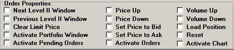 Price The price at which the trade will be executed. Order Properties This section of the interface allows you to designate Order Entry details and navigational functionality (See fig.