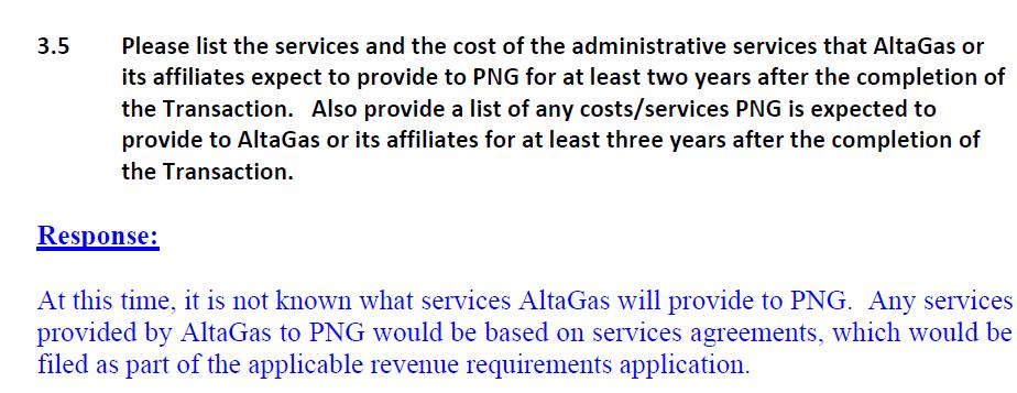 Please confirm if the inter-affiliate charges from AltaGas to PNG are prepared in accordance with PNG s TPP and COC.