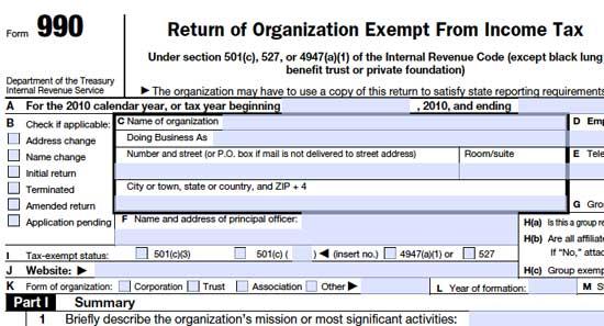 Overview of IRS Form 990 2015 Tax Year (Fiscal year beginning in 2014 and ending in 2015) If your Organization s gross receipts are: Form To File Normally equal to or less than $50,000 990N 40
