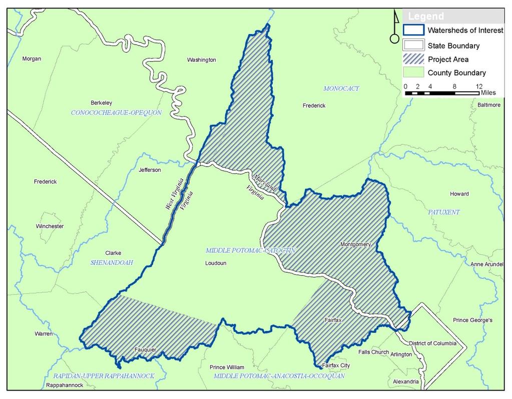Middle Potomac-Catoctin Watershed Study area includes all or parts of the following communities: District of Columbia Montgomery
