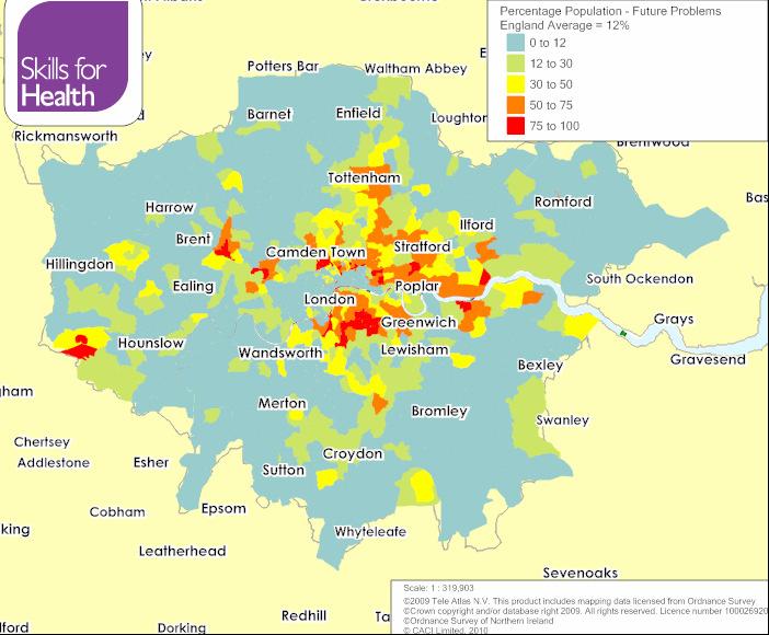 London LMI Briefing 2010 A Profile of Demand neighbourhoods with poor diet & severe health issues, with the remaining types having a minimal significance.