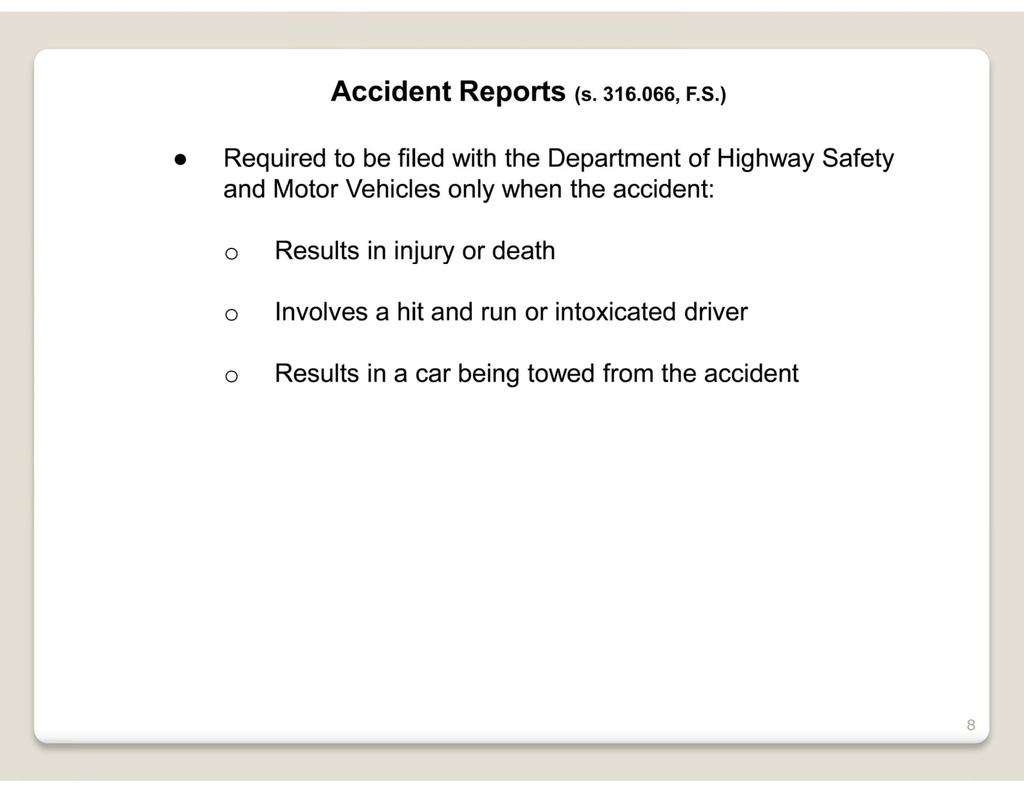 Accident Reports (5. 316.066, ES.