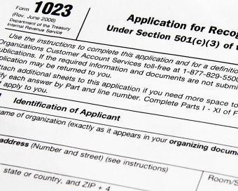 Disclosure to IRS Application for Exemption: IRS form 1023