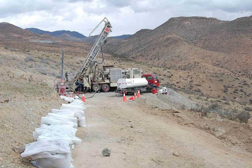 Productora Project- RC drilling north of the Productora Mine area, September 2010 Los Mantos Project The Los Mantos project is located in Chile s low-altitude coastal range belt, 60km south of the