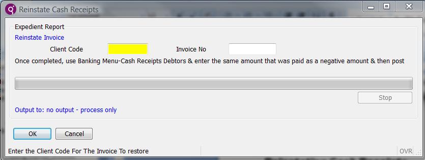 Once this step is completed, the system will UnPost the Debtors Invoice.