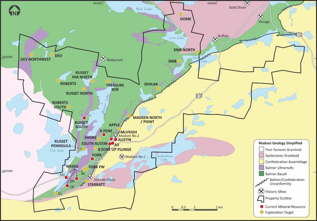 GROWTH THROUGH EXPLORATION 3 NEW SATELLITE DEPOSITS 20 DRILL READY TARGETS 47 KM 2 LAND PACKAGE 3 rd largest land package in Red Lake Large high grade gold