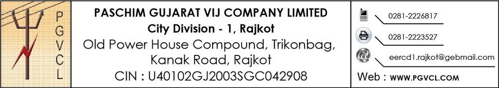 for City Division office-1, Rajkot. ESTIMATED AMOUNT:- Rs.