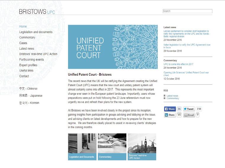 How Bristows can help Bristows can work with you to help prepare your patent portfolio and litigation strategy in advance of the UPC.