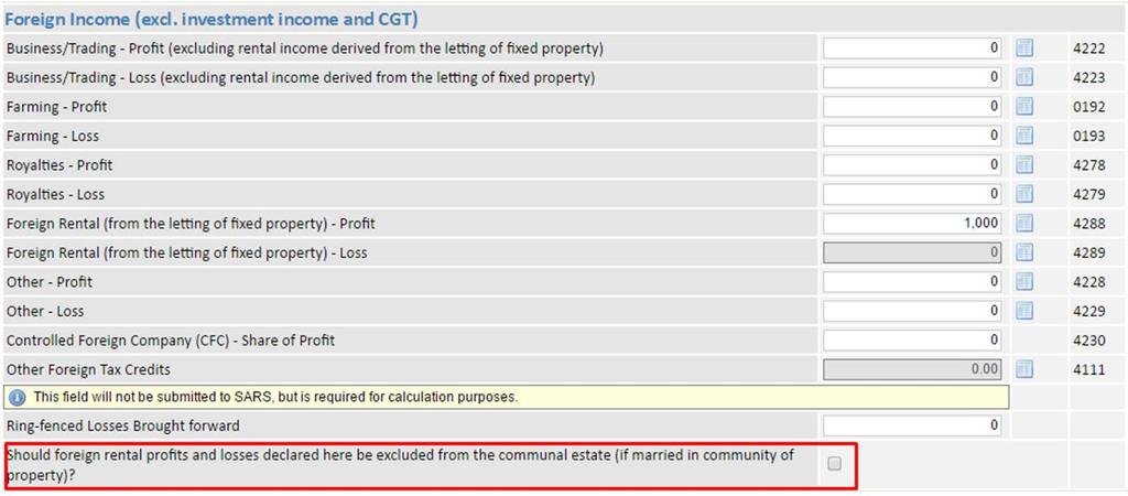 (if married in community of property)? option is flagged.