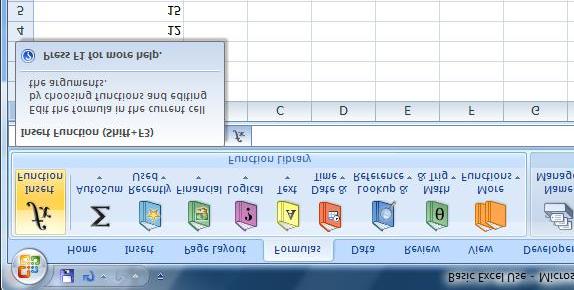 Using Worksheet Functions MS Excel provides a variety of statistical functions.