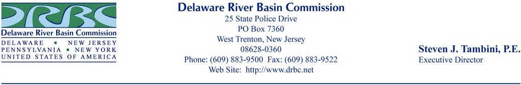 Delaware River Basin Commission and Quotation Objective February 20, 2019 The Delaware River Basin Commission (Commission) is soliciting proposals from Independent Certified Public Accountants to