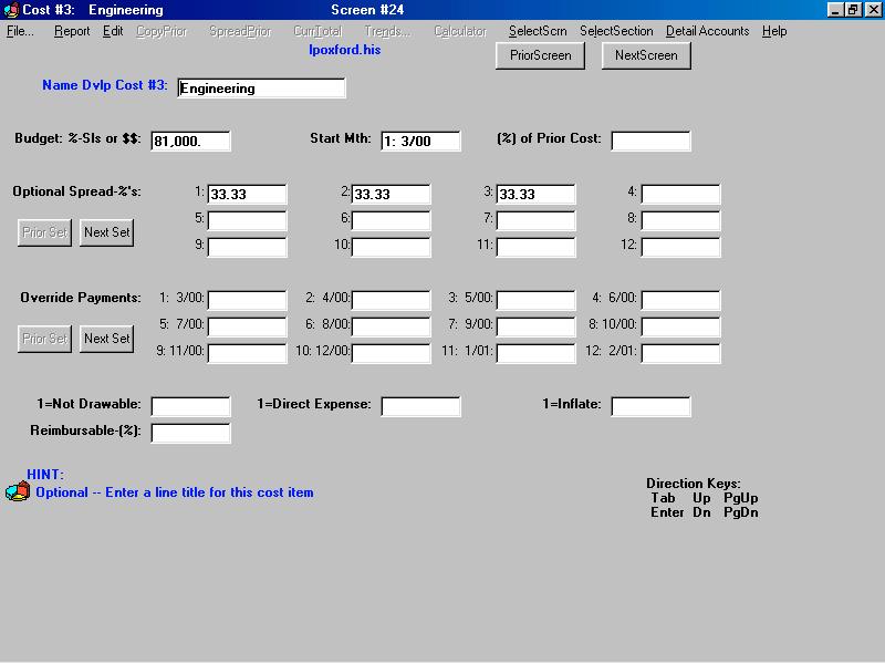 Data Entry Screens: The programs display sequential input screens.