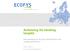 Achieving EU binding targets IES workshop on EU post 2020 climate and energy governance