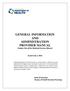 GENERAL INFORMATION AND ADMINISTRATION PROVIDER MANUAL