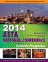 ASTA NATIONAL CONFERENCE. Exhibitor Prospectus. American String Teachers Association. Reserve Today! Space Sells Out Quickly!
