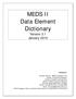 MEDS II Data Element Dictionary