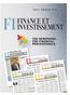 FINANCE ET INVESTISSEMENT THE NEWSPAPER FOR FINANCIAL PROFESSIONALS